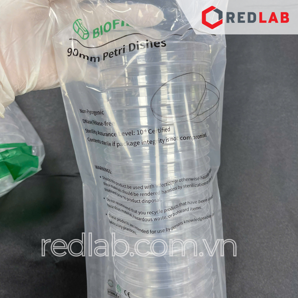 [Gói 20 cái Tiệt trùng] Đĩa Petri nhựa 90x15mm MCD110090 hãng JET Biofil, có VAT