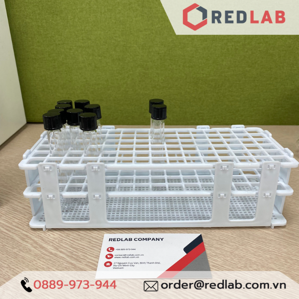 Giá đỡ ống nghiệm nhựa ONELAB nhiều vị trí đựng ống nghiệm, ống ly tâm Ø 13 16 20 25 30 mm, có VAT