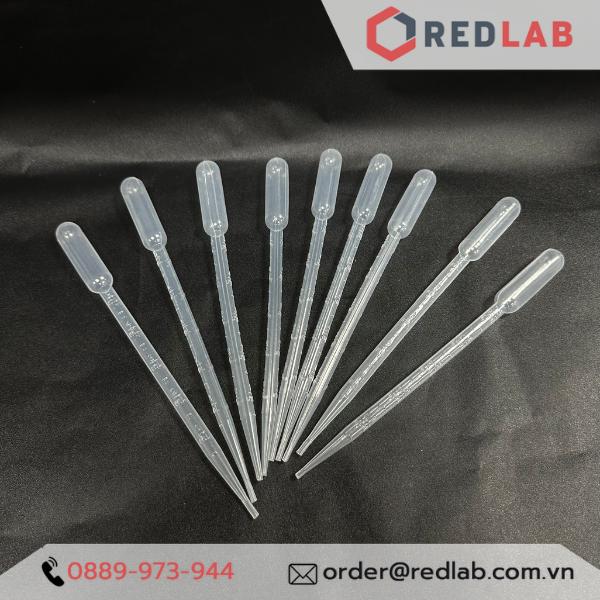 [100 cái] Pipet paster nhựa 5ml ONELAB, ống hút nhỏ giọt / transfer pipette, chia vạch nổi, có VAT