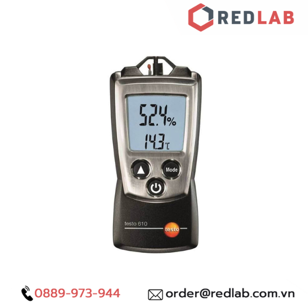 Máy đo nhiệt độ từ -10 đến +50 °C - độ ẩm từ 0 đến 100 %RH - Testo 610, chính hãng, BH 12T, có VAT