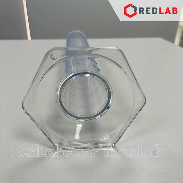 Ống đong thủy tinh SIMAX Class A 5 10 25 50 100 250 500 1000 ml, đế lục giác, vạch xanh, Measuring Cylinder, có VAT