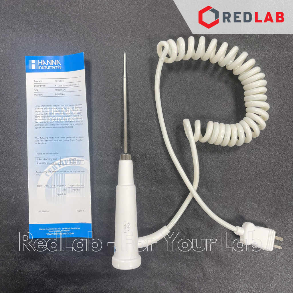 Đầu Dò Nhiệt Độ Xuyên Sâu Có Tay Cầm Hanna FC766C1, giá tốt, có VAT