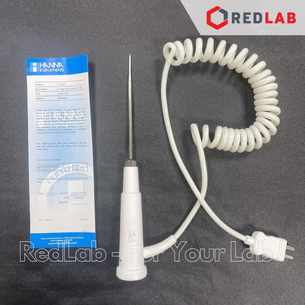 Đầu Dò Nhiệt Độ Xuyên Sâu Có Tay Cầm Hanna FC766C1, giá tốt, có VAT