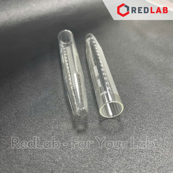 Ống ly tâm thủy tinh 15ml MARIENFELD Đức 3900022, đường kính 16.5mm dài 113mm glass centrifuge tube, có VAT