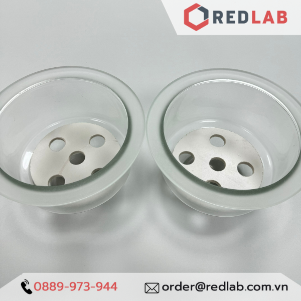 Bình hút ẩm trắng không vòi ONELAB 150 180 210 240 300 350 400 450 mm, dùng lưu trữ, làm khô mẫu thí nghiệm, có VAT