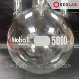 Bình cầu đáy tròn 4 cổ nhám BIOHALL 250 500 1000 ml 2L 5L 10L 20L - 19/26 24/29 29/32 34/35 45/40 55/44, có VAT