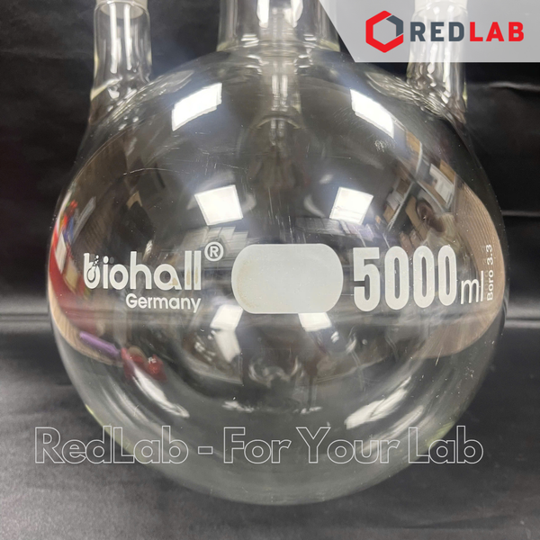 Bình cầu đáy tròn 4 cổ nhám BIOHALL 250 500 1000 ml 2L 5L 10L 20L - 19/26 24/29 29/32 34/35 45/40 55/44, có VAT