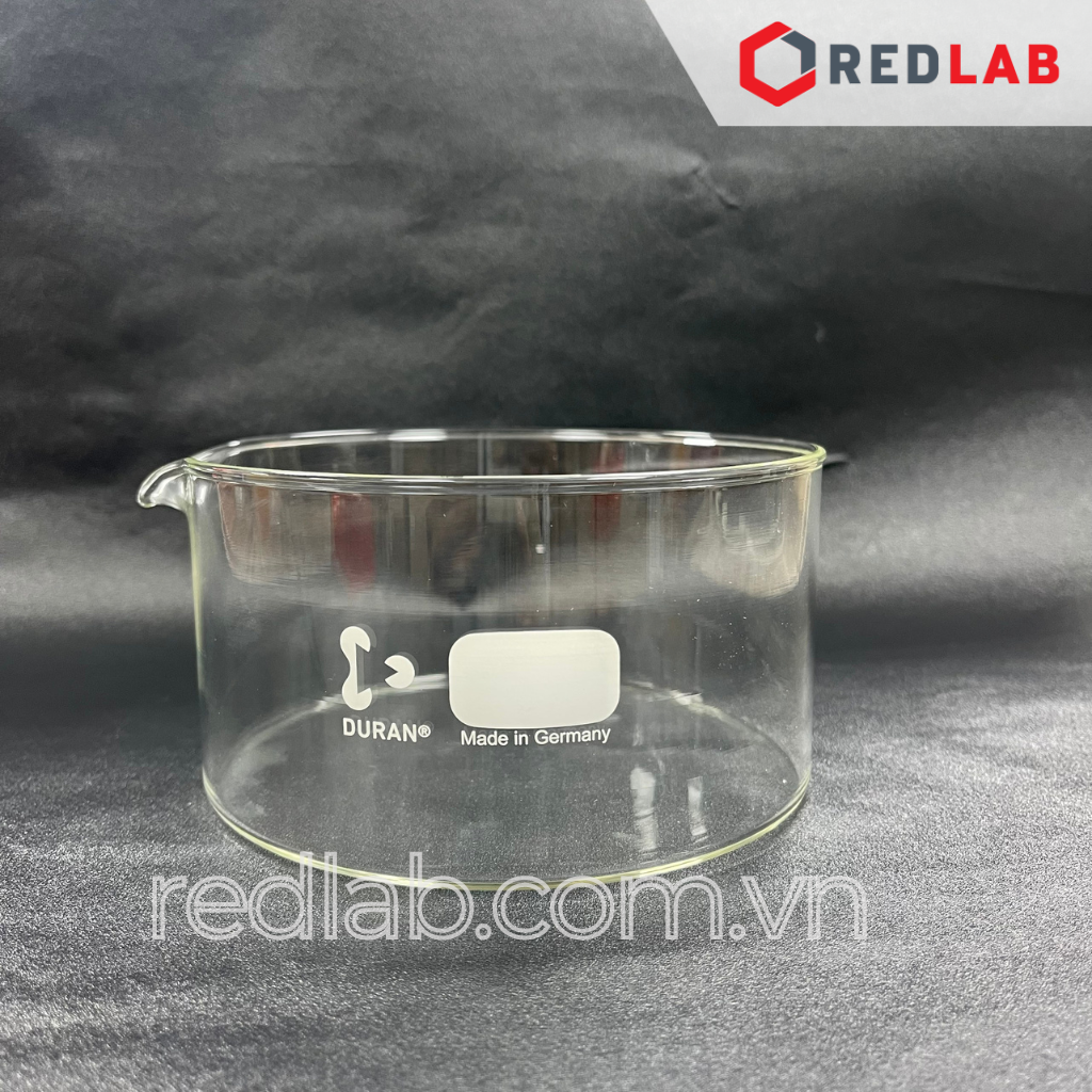 Chậu kết tinh có mỏ DURAN Class A 40 60 100 150 300 500 900 2000 3500 ml, Crystallizing Dish with spout, có VAT