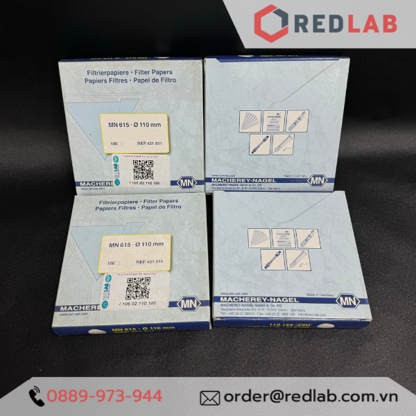 Giấy lọc định tính MN 110mm ISOLAB 106.02.110 Grade 1, tốc độ trung bình, hộp 100 tờ, có VAT