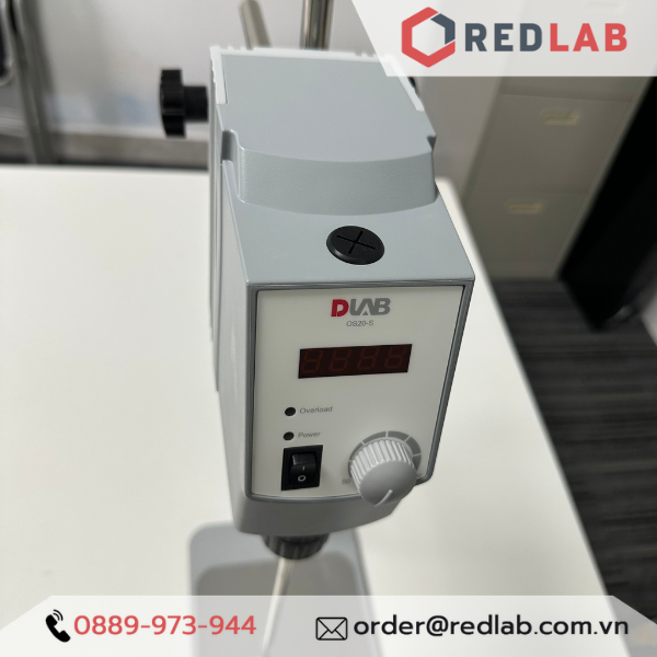 Máy khuấy đũa 20L DLAB OS20-S Package, max 2200rpm, 40Ncm, màn hình LED, gồm chân giá, kẹp & cánh khuấy, có VAT