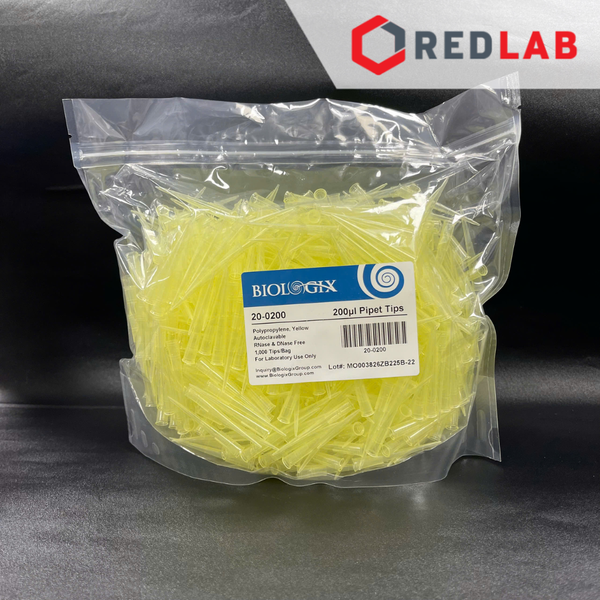 [Gói 1000 cái] Microtips (đầu típ - côn) vàng 200ul Biologix 20-0200, không RNase & Dnase, endotoxin, có VAT
