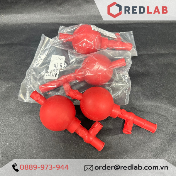 Quả bóp cao su 3 van ONELAB, loại ngắn và dài, dùng cho pipet hút mẫu thí nghiệm, có VAT