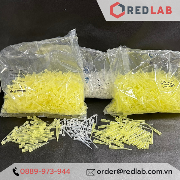 [Gói 1000 cái] Microtips (đầu típ – côn) FL Medical – Ý trắng 10ul, vàng 200ul có khía / không khía universal, có VAT