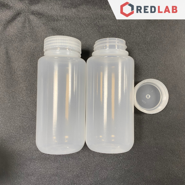 Chai nhựa PP trắng miệng rộng, nắp vặn BIOLOGIX 30 60 125 200 250 500 ml, có VAT