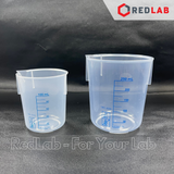 Ca nhựa PP không quai vạch in xanh ONELAB 50 100 250 500 1000 2000 3000 5000 ml, cốc đong thí nghiệm, chịu nhiệt, có VAT