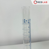 Ống đong thủy tinh DURAN Class A 10 25 50 100 250 500 1000 2000 ml, đế lục giác, vạch xanh, Measuring Cylinder, có VAT