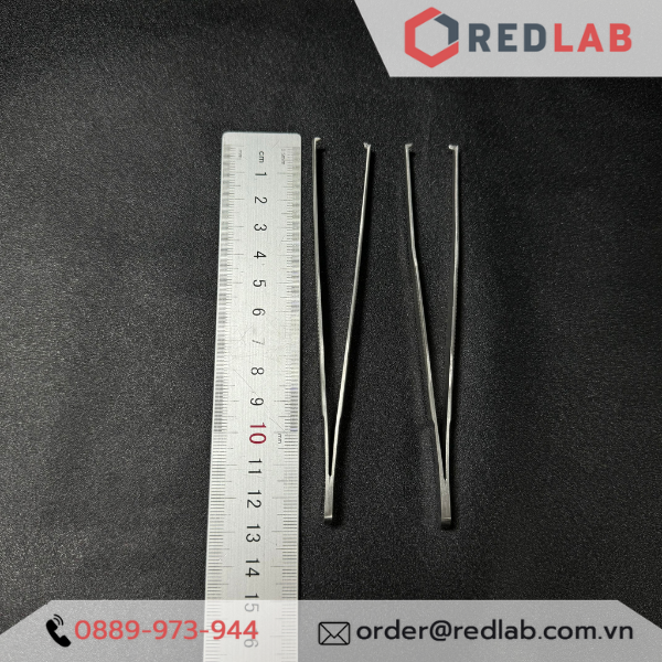 Nhíp thẳng đầu tù có mấu Pakistan 12.5 14 16 18 20 25 30 cm, dùng trong lab thí nghiệm, có VAT