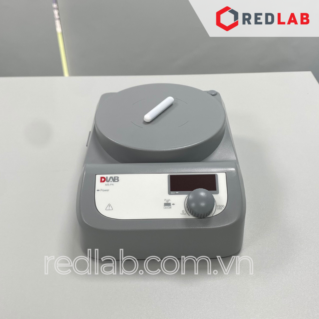Máy khuấy từ không gia nhiệt DLAB MS-PA (8030284200) max 1500 rpm, 3 lít H2O, Ø 135mm, màn hình LED, có VAT
