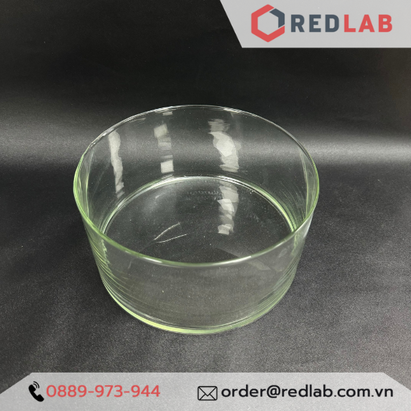 Chậu thuỷ tinh ONELAB Ø 14x7 20x10 cm, dùng đựng mẫu thí nghiệm, có VAT