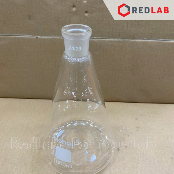 Bình tam giác thủy tinh cổ nhám BIOHALL 25 50 100 150 200 250 300 500 1000 ML - NS 14/23 19/26 24/29 29/32 34/35, có VAT