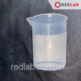 Ca nhựa PP không quai vạch nổi trắng ISOLAB 25 50 100 250 500 1000 2000 ml, cốc đong hóa chất chịu nhiệt, có VAT