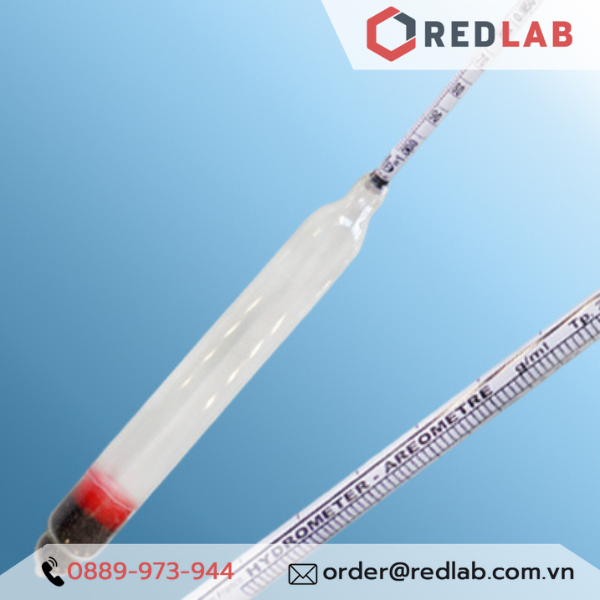 Tỷ trọng kế 0.800-0.900 : 0.001 g/ml Tp 20°C ALLA 3010FG080/20-QP hydrometer, có VAT