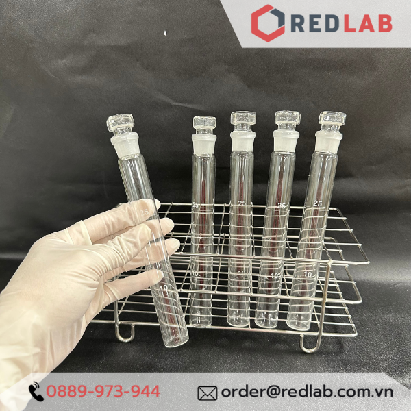 Ống so màu nessler ONELAB 10 25 50 ml, có nút nhám thủy tinh, chia 2 vạch, có VAT