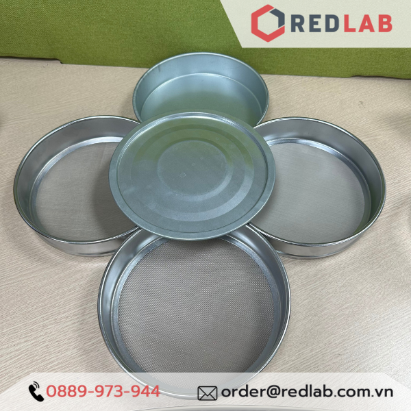 [Đặt trước] Sàng rây thí nghiệm Ø 200mm, cao 50mm lỗ vuông / lỗ tròn nhiều kích thước, có VAT