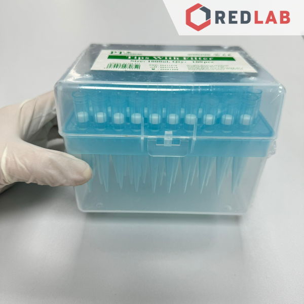 Hộp microtips (đầu típ) micropipet có Lọc 200µl 1000µl tiệt trùng EO, hãng PT Medical, gồm giá đựng, có VAT