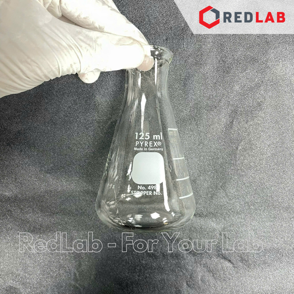 Bình tam giác cổ hẹp PYREX Class A  50 125 250 300 500 ml 1L 2L 4L Erlen, ASTM thuỷ tinh Borosilicate, có VAT