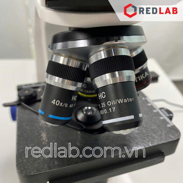 Kính hiển vi quang học 2 mắt hãng OPTIKA - model B-159, Vật kính 4x 10x 40x 100x (dầu), LED 1W, có VAT