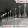 Bình định mức trắng nút nhựa ONELAB 10 20 25 50 100 200 250 500 1000 2000 ml, dùng định mức mẫu thí nghiệm, có VAT