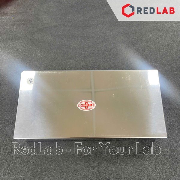 Hộp inox chữ nhật có nắp Số 1 2 3 4 (đại lớn trung nhỏ) dùng đựng mẫu, dụng cụ trong lab thí nghiệm, có VAT