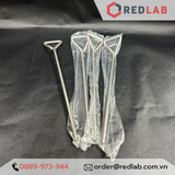 Que trang inox 20cm loại dày (que cấy trải vi sinh / que tam giác) dùng trong thí nghiệm nuôi cấy nấm men vi sinh, có VAT