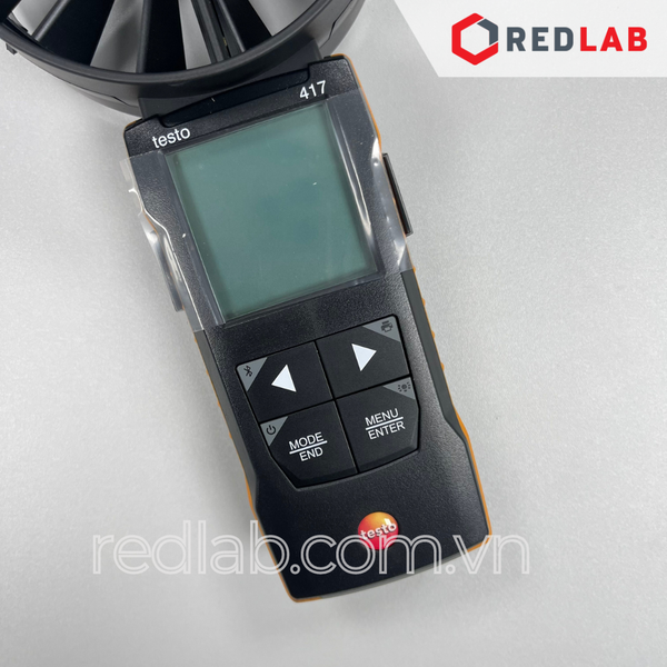 Máy đo vận tốc gió dạng cánh quạt 100 mm kết nối App TESTO 417 (0563 0417) dải đo 0,3 đến 20 m/s, chính hãng, có VAT