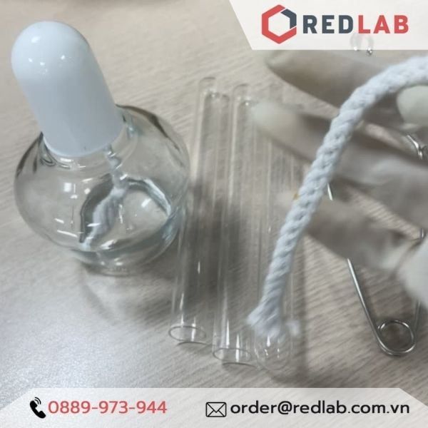 Bộ đun ống nghiệm, gồm 3 ống nghiệm, kẹp ống nghiệm, đèn cồn, tim đèn dự phòng | thí nghiệm trường học