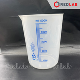 Ca nhựa PP không quai vạch in xanh ONELAB 50 100 250 500 1000 2000 3000 5000 ml, cốc đong thí nghiệm, chịu nhiệt, có VAT