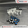 Lọ đựng mẫu sắc ký vial 2ml 8-425 MEMBRANE SOLUTIONS trắng / nâu, Nắp vặn đen có lỗ / septa xẻ rãnh / nắp kín, có VAT