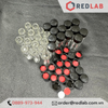 Lọ đựng mẫu sắc ký vial 4ml 13-425 MEMBRANE SOLUTIONS trắng / nâu, Nắp vặn đen có lỗ / nắp kín, có VAT