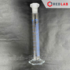 Ống đong thủy tinh nút nhựa SIMAX Class A 100 250 500 1000 ml - 24/29 29/32 34/35 45/40 đế lục giác, vạch xanh, có VAT