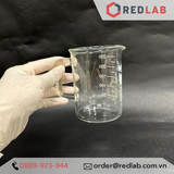  Cốc thuỷ tinh có tay cầm 250ml 500ml BIOHALL Germany - beaker có quai, chia vạch trắng, có VAT 