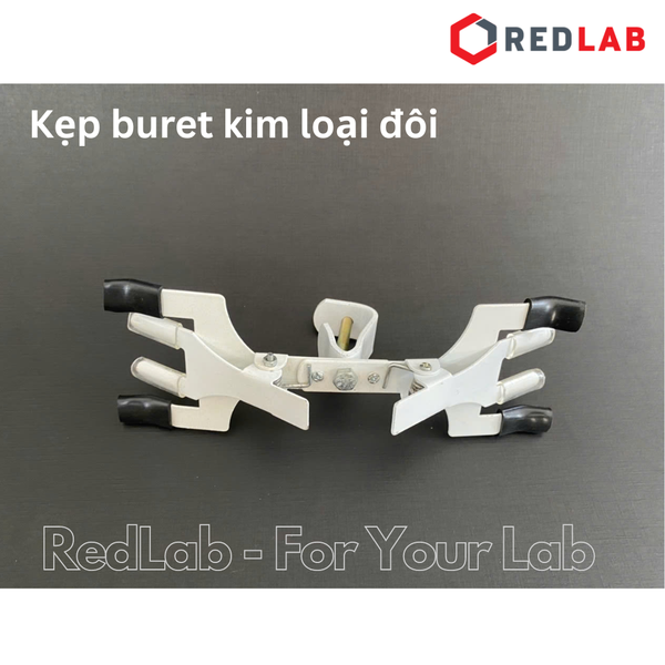 Giá đỡ, khóa đôi, kẹp 3 càng, kẹp cổ bình cầu, sinh hàn, kẹp buret đơn / đôi dùng cho các thí nghiệm hoá học, có VAT