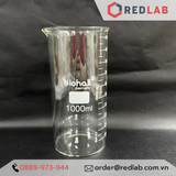  Cốc đốt Cao thành, beaker thuỷ tinh chịu nhiệt độ cao BIOHALL Germany 50 100 150 250 400 500 600 1000 ml 