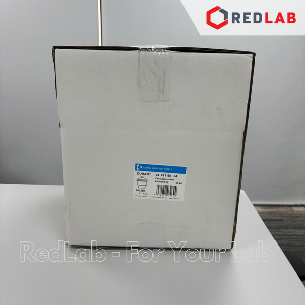 Bình hút ẩm trắng không vòi, vĩ inox DURAN Class A 100 150 200 250 300 mm - 0.7 2.4 5.8 10.5 18.5 L, Desiccator, có VAT