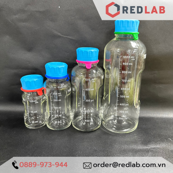 Chai trung tính YOUTILITY trắng DURAN 100 250 500 1000 ml, chịu nhiệt hấp tiệt trùng, có VAT