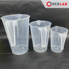 Ca nhựa PP có quai nửa, có mỏ, vạch khắc nổi trắng GENLAB 500 1000 2000 ml, hấp tiệt trùng, có VAT