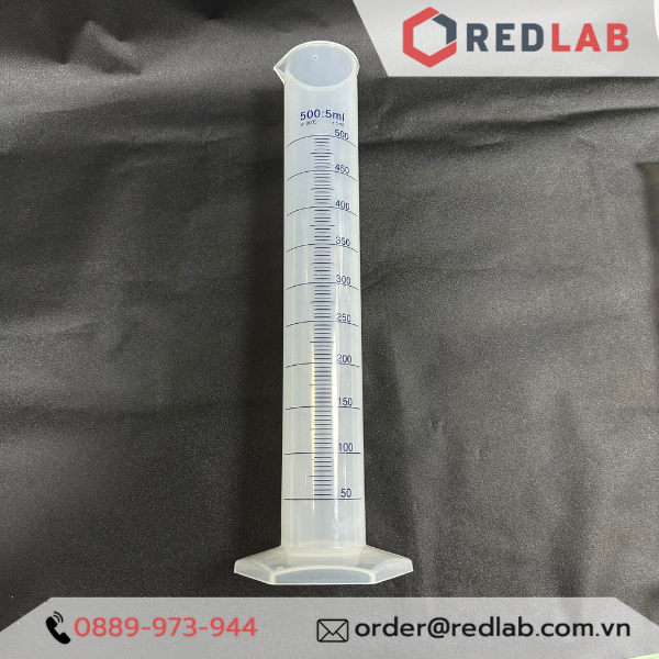 Ống đong nhựa PP in vạch xanh ONELAB 10 25 50 100 250 500 1000 2000 ml, đáy lục giác, chịu nhiệt, có VAT