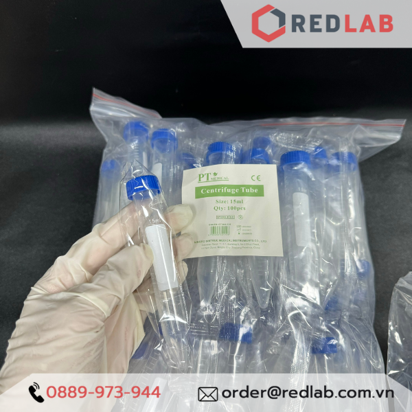 [100 cái] Ống ly tâm 15ml 50ml Tiệt Trùng từng cái PT Medical falcon / sterile centrifuge tube, có VAT