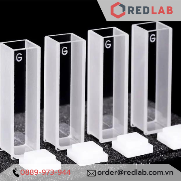 [2 cái] Cuvet thủy tinh PHOENIX Instrument cho máy quang phổ 10*10 20*10 30*10 50*10 100*10 mm, có VAT