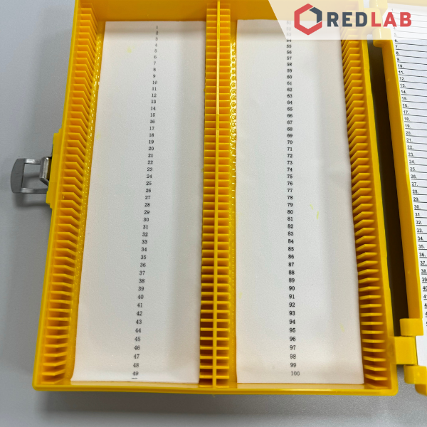 Hộp đựng lam kính hiển vi 100 vị trí BIOLOGIX 41-5100 cho lam 25×75mm, Slide Storage Boxes, nhựa ABS, có VAT